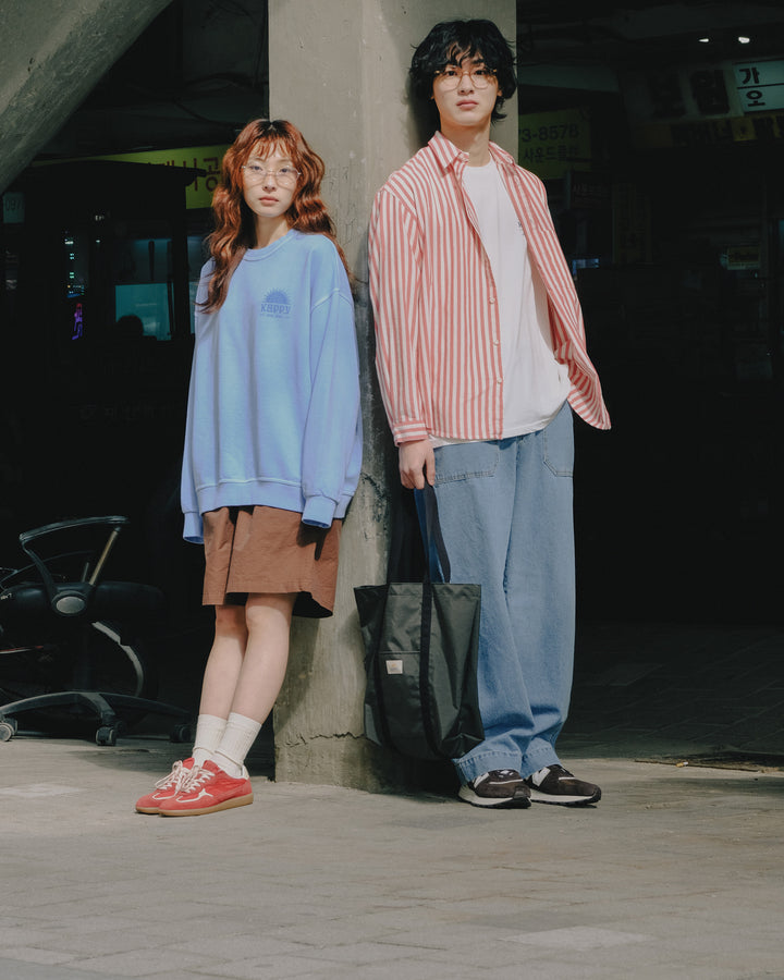 Melange Stripe Shirt Red