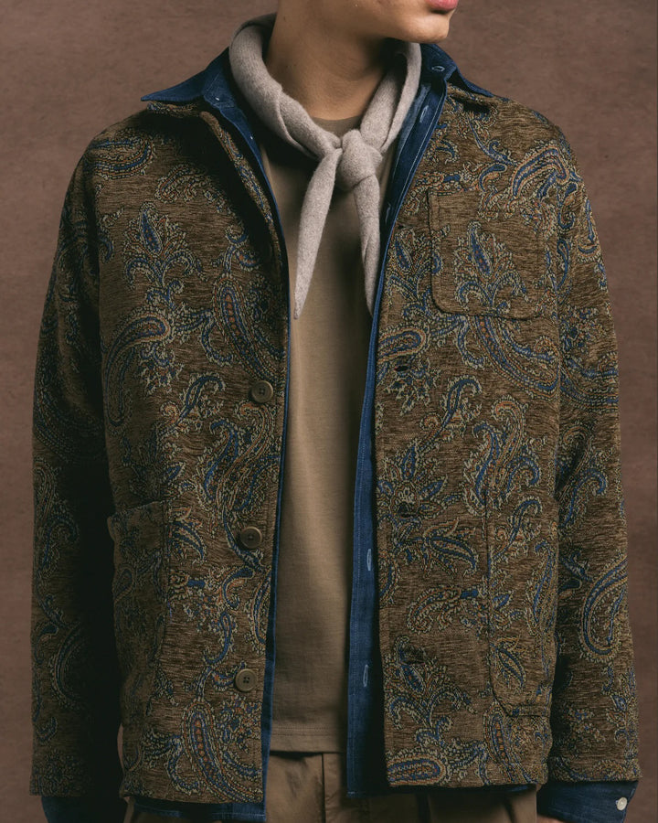 Ormiston Jacket in Olive Paisley Jacquard