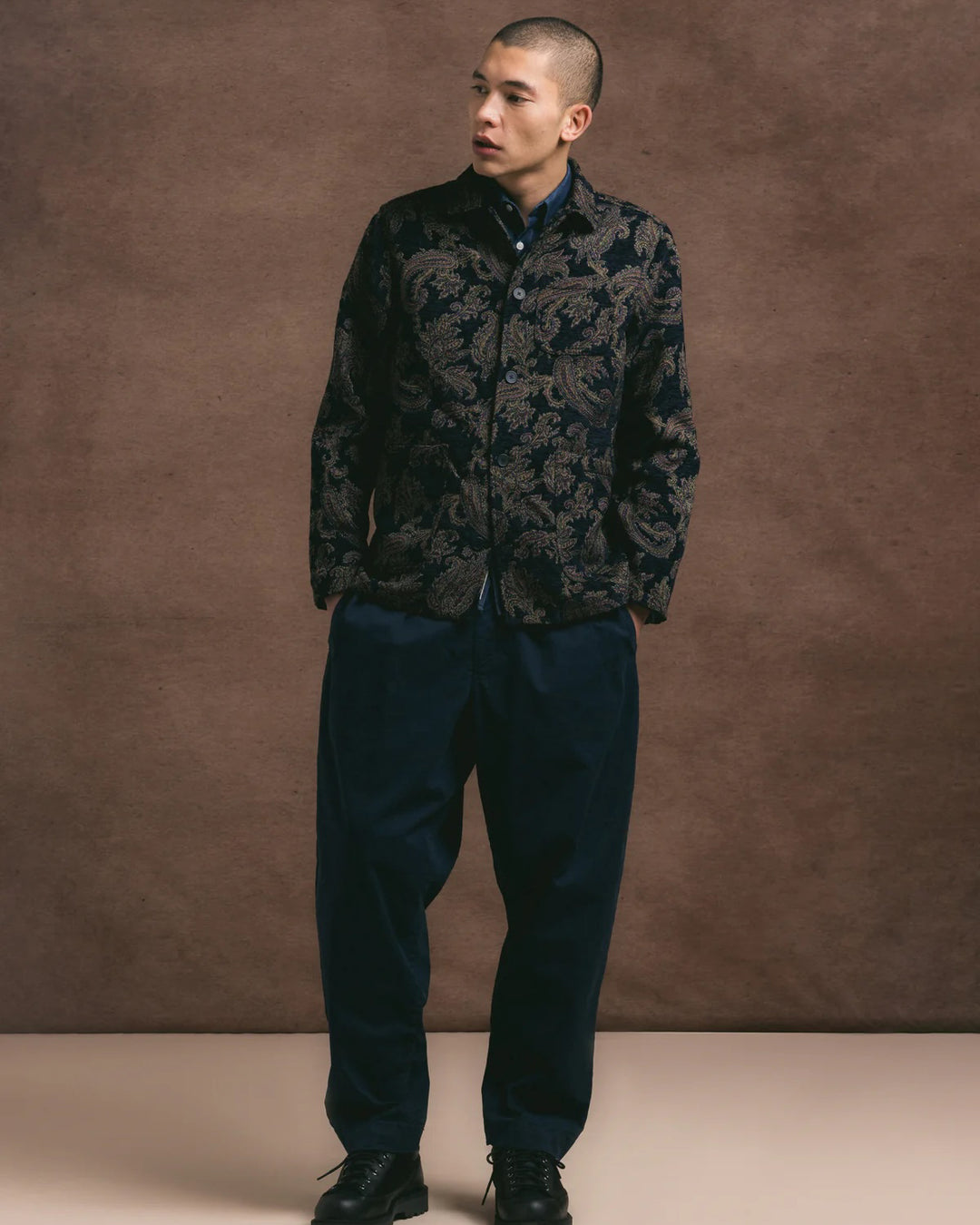 Clyde Pant in Navy Cotton Twill