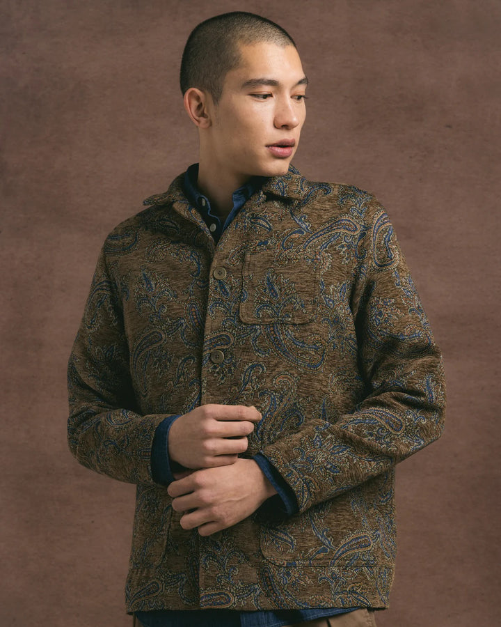Ormiston Jacket in Olive Paisley Jacquard