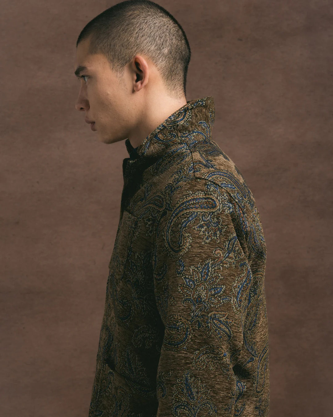 Ormiston Jacket in Olive Paisley Jacquard