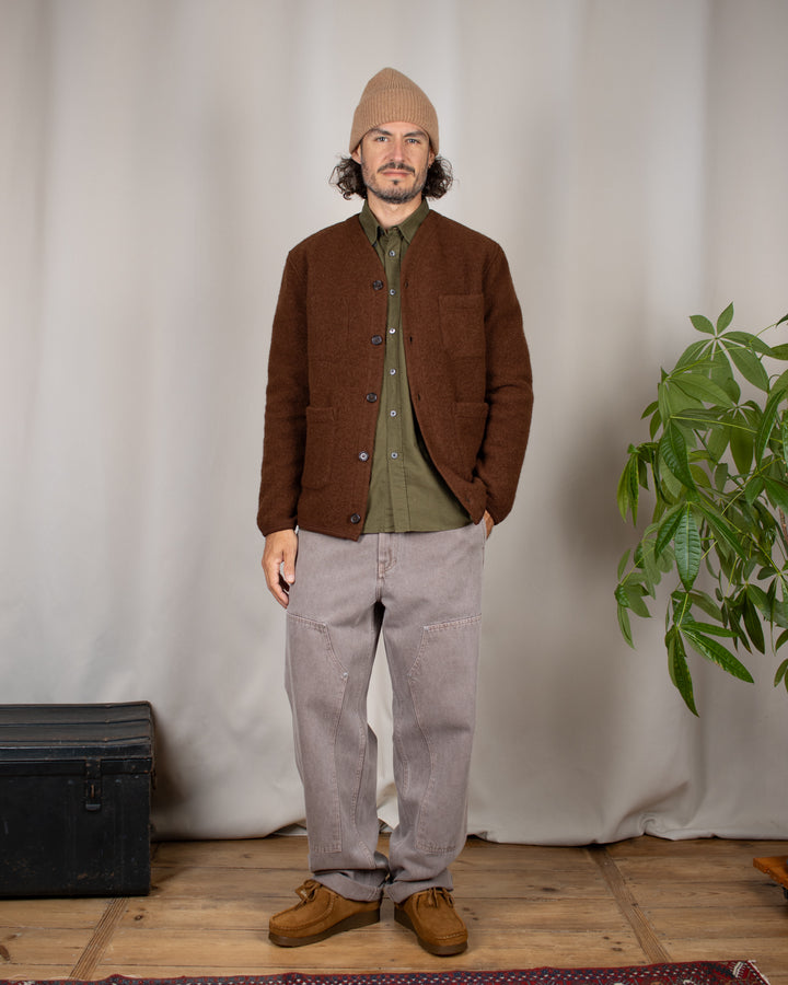 Cardigan Wool Fleece Cacao