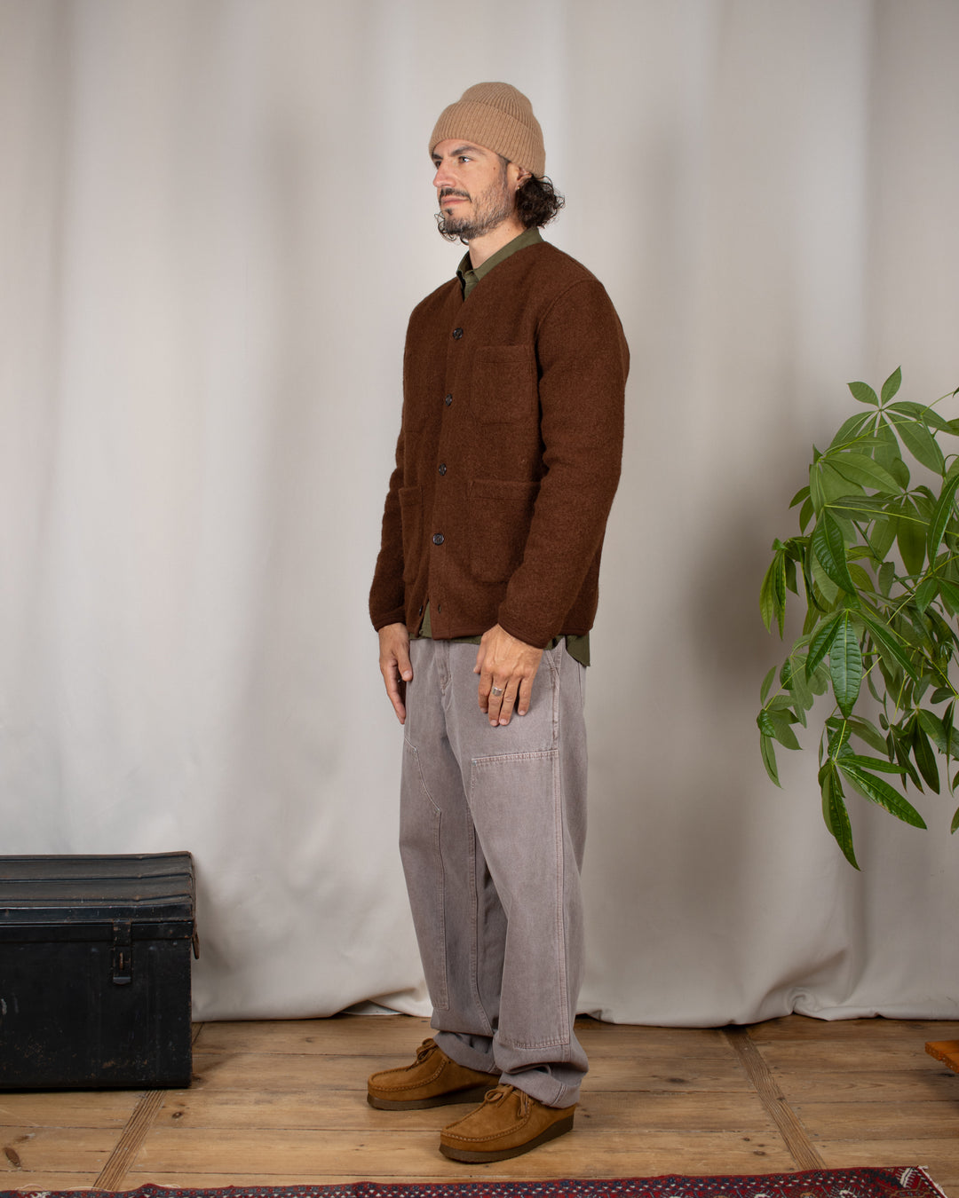 Cardigan Wool Fleece Cacao