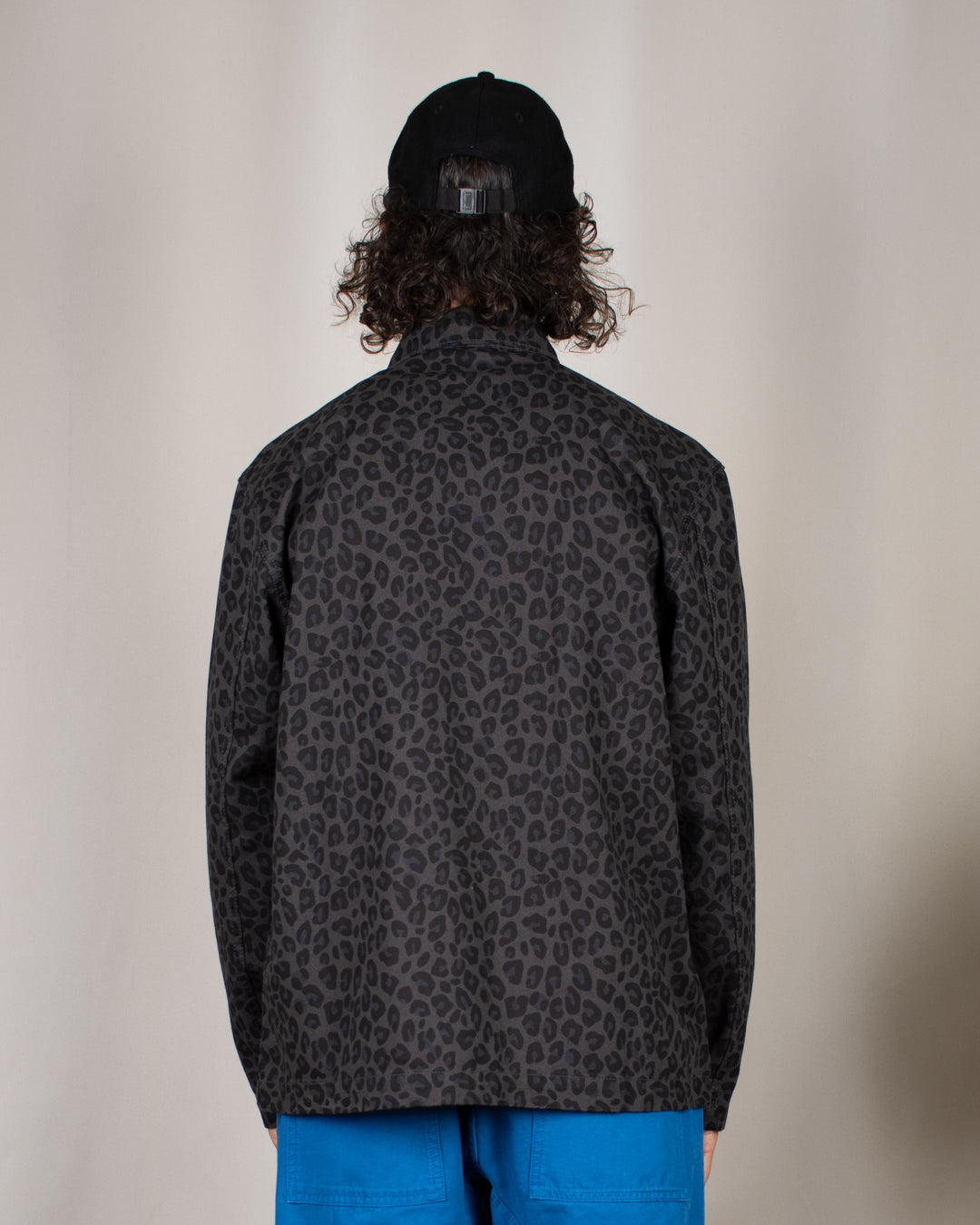 Patterned Easy Chef Shirt Black Leopard