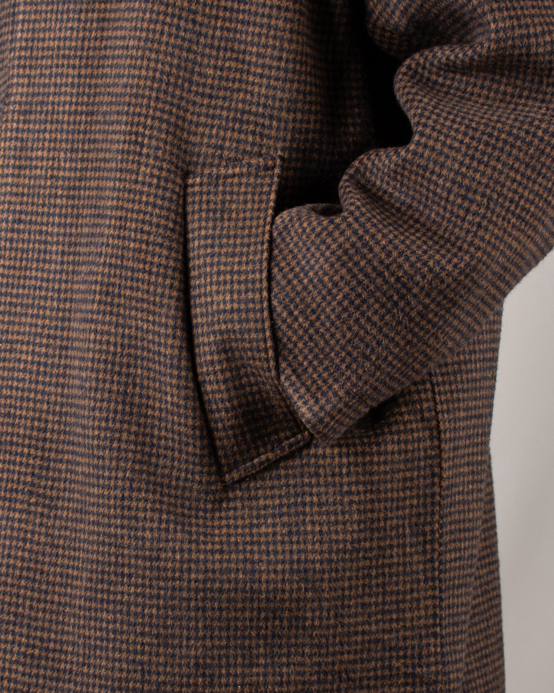 Stan Coat Wool Tweed Mix Navy/Brown