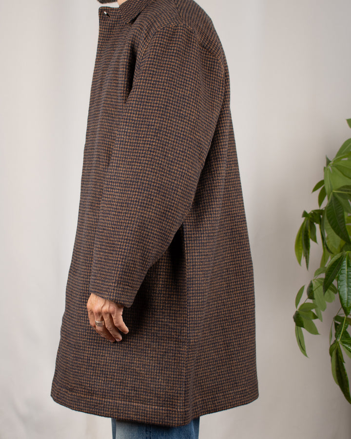 Stan Coat Wool Tweed Mix Navy/Brown