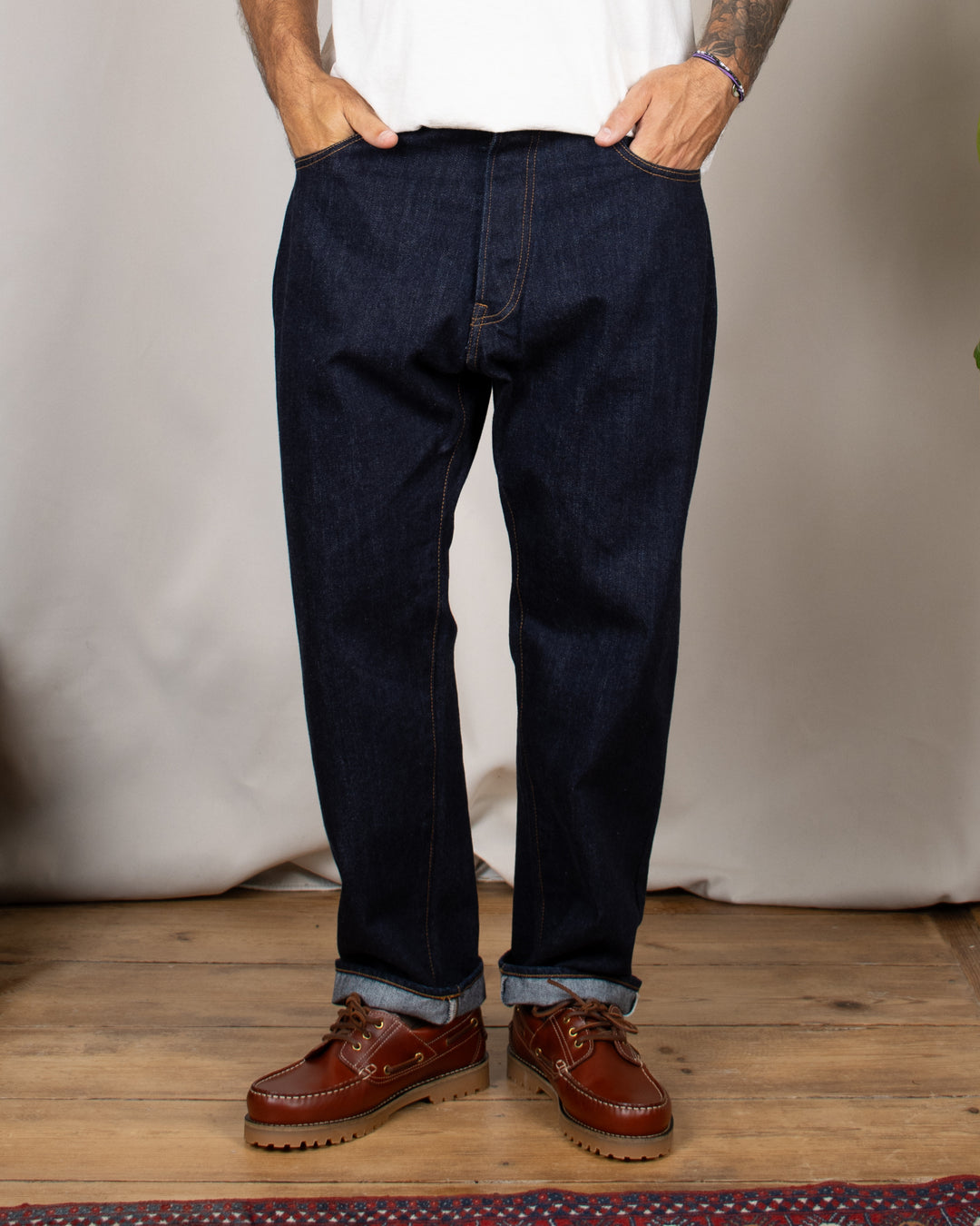 Loose Ankle Jeans One Wash Indigo