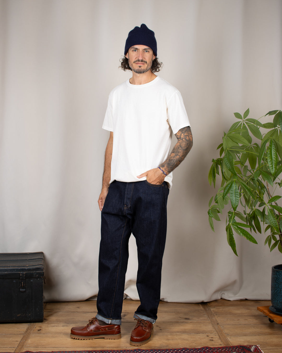 Loose Ankle Jeans One Wash Indigo