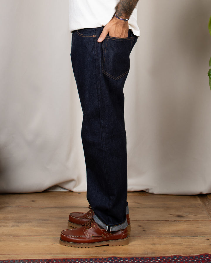 Loose Ankle Jeans One Wash Indigo