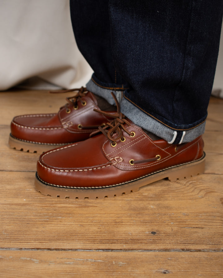 Ollie Boat Shoe Brown Leather