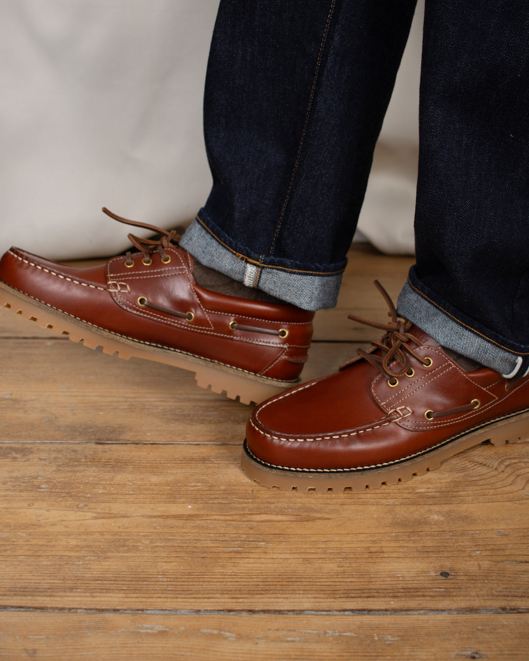 Ollie Boat Shoe Brown Leather