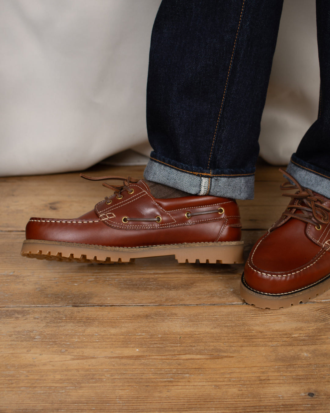 Ollie Boat Shoe Brown Leather