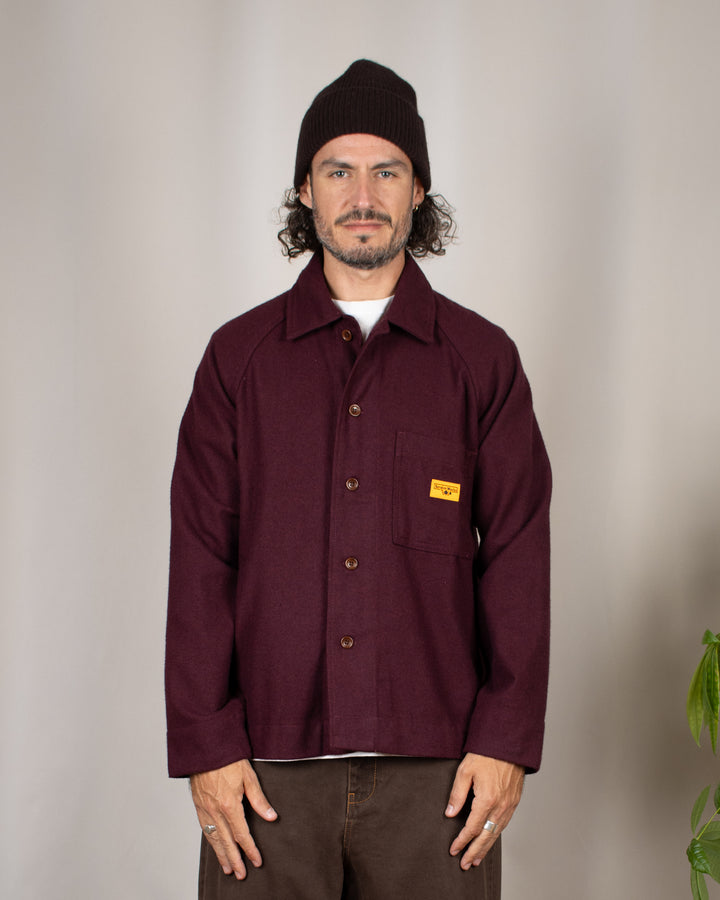 Flannel FOH Overshirt Burgundy