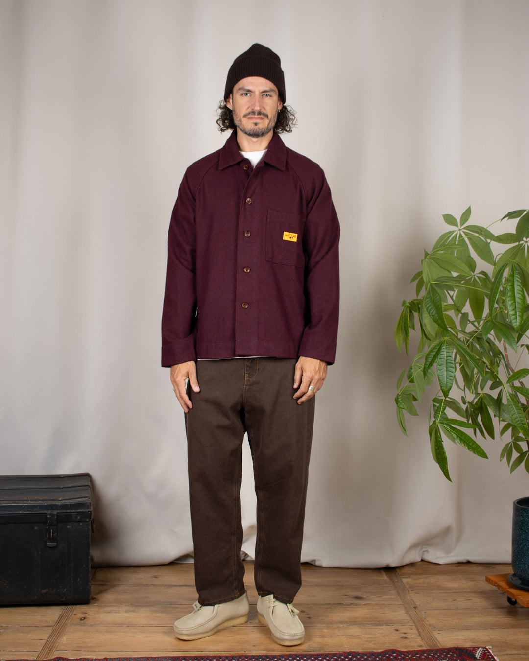 Flannel FOH Overshirt Burgundy