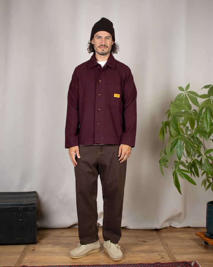 Flannel FOH Overshirt Burgundy