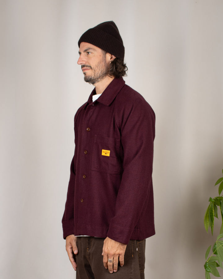 Flannel FOH Overshirt Burgundy