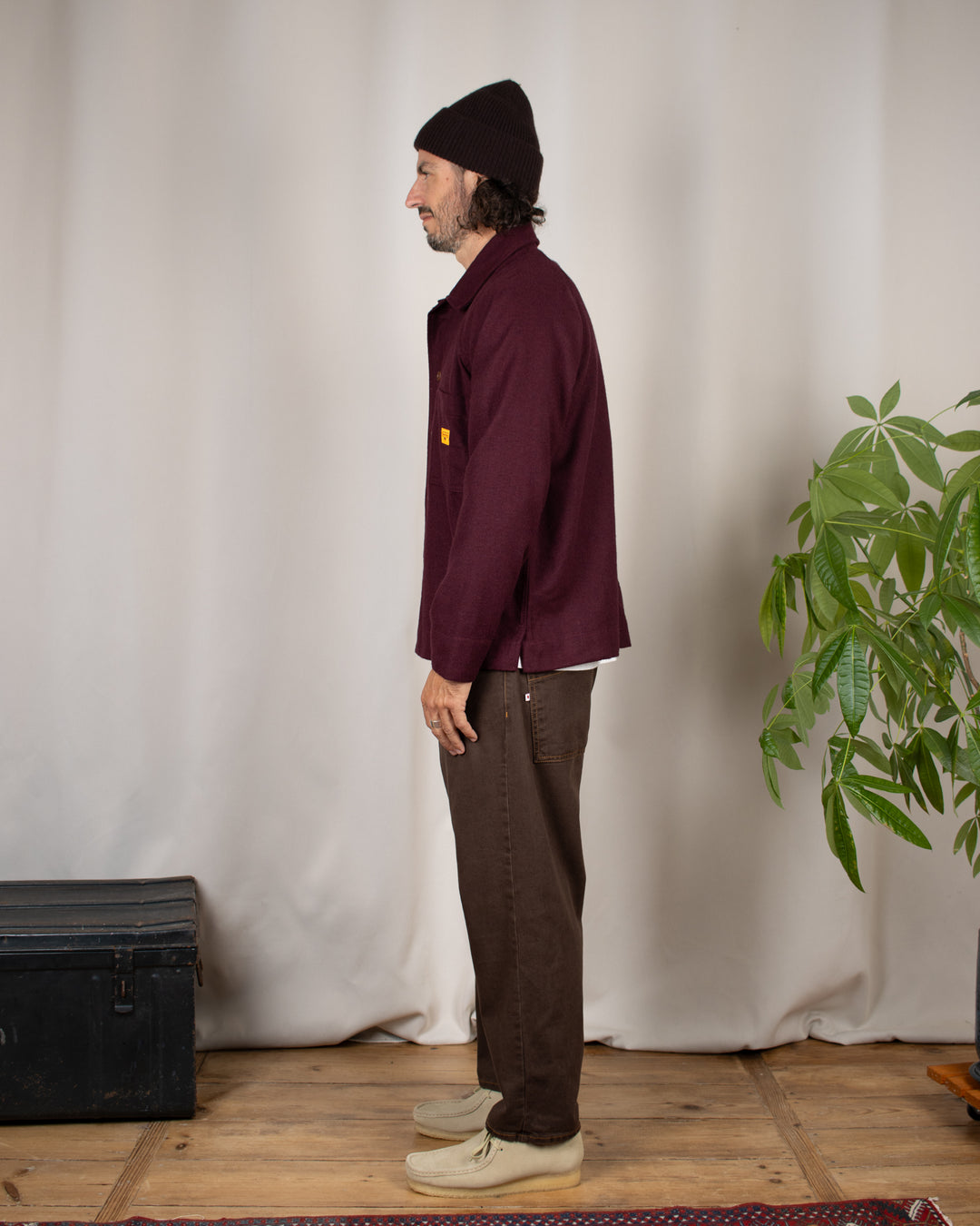 Flannel FOH Overshirt Burgundy