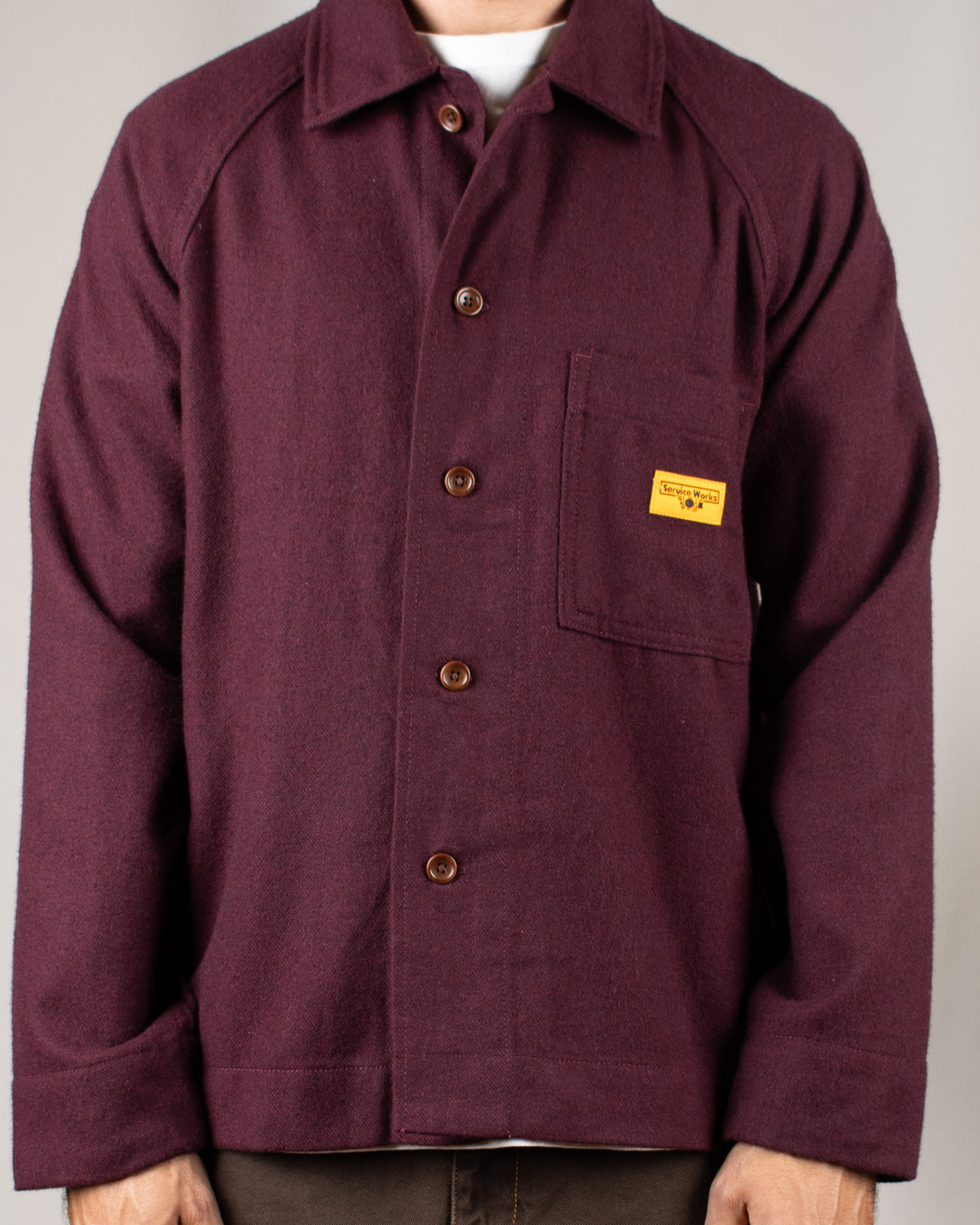 Flannel FOH Overshirt Burgundy