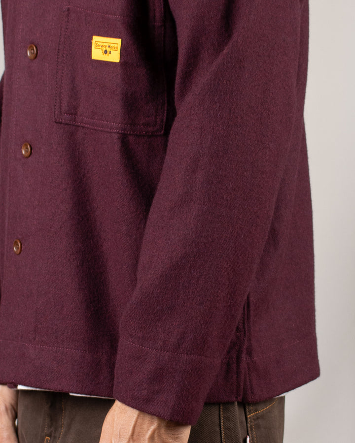 Flannel FOH Overshirt Burgundy