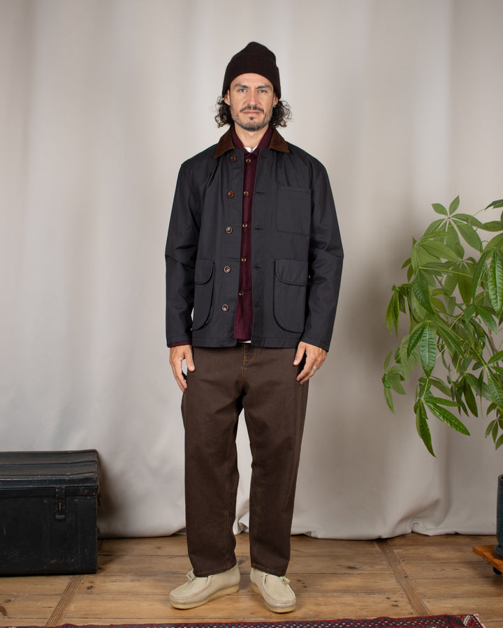 Waxed Barn Coat Black