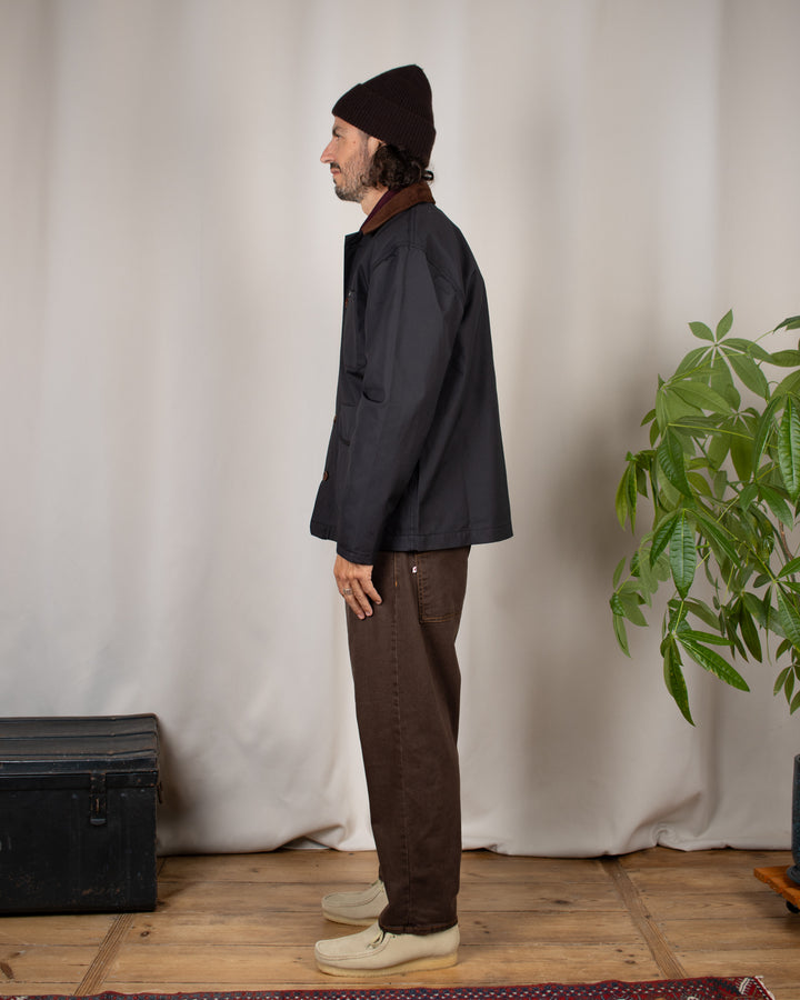 Waxed Barn Coat Black