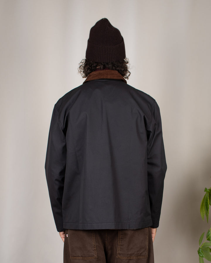 Waxed Barn Coat Black