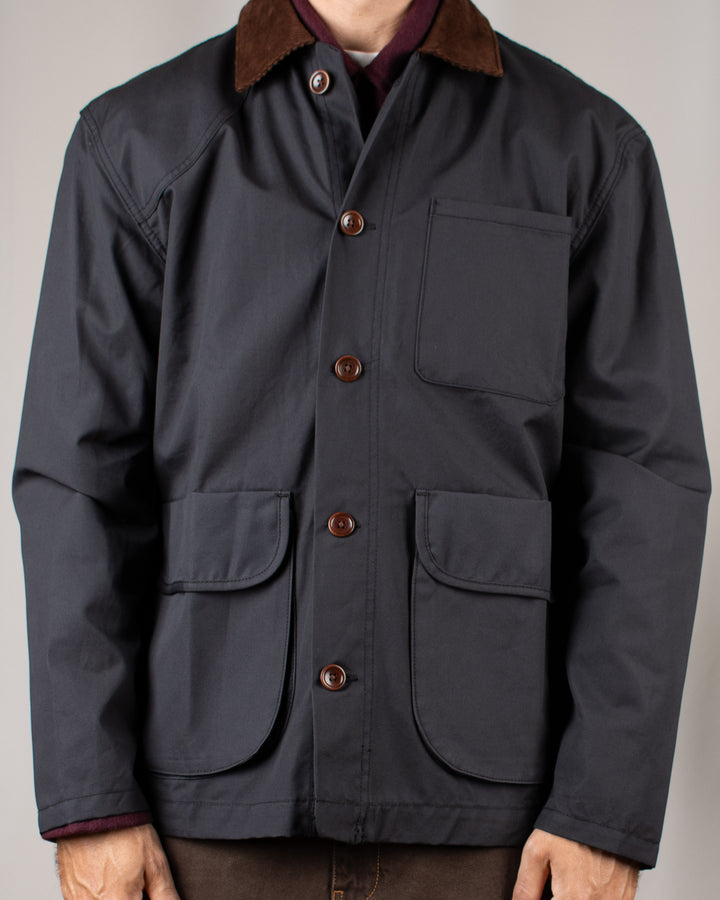 Waxed Barn Coat Black