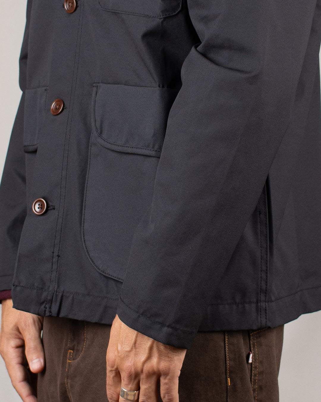 Waxed Barn Coat Black