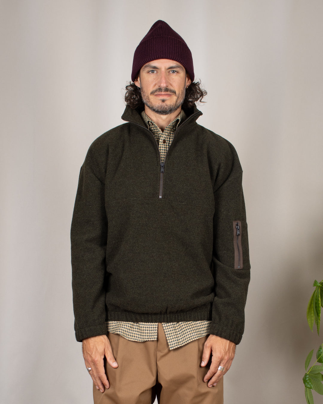 Atlas Wool Kaki Chiné