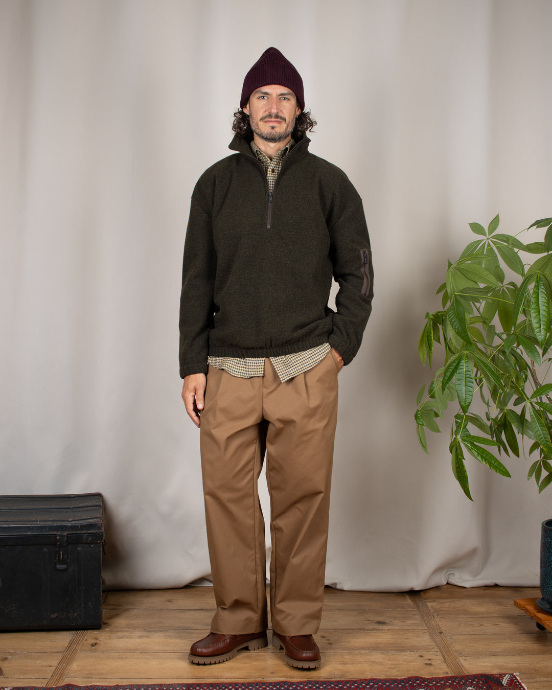 Atlas Wool Kaki Chiné