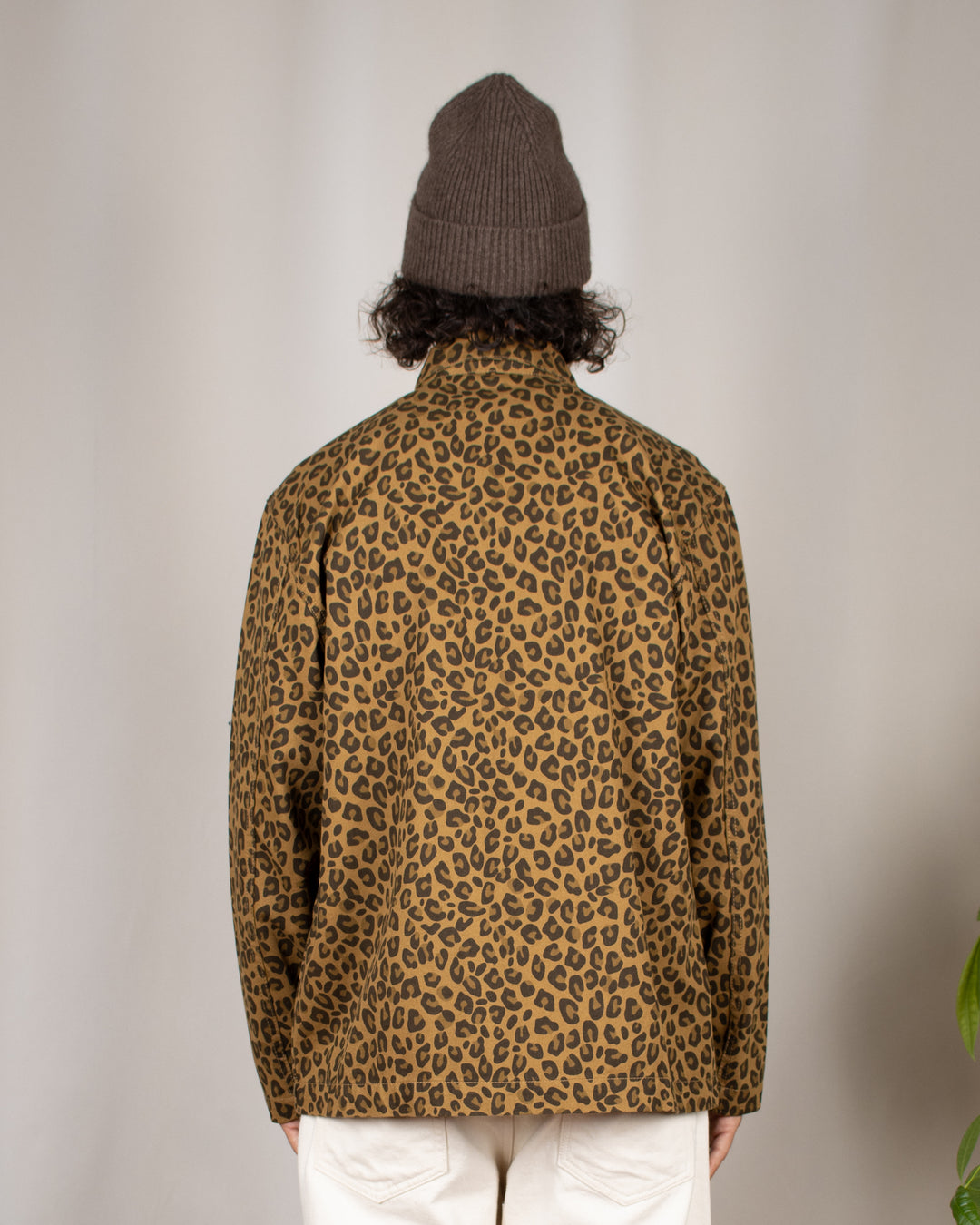 Patterned Easy Chef Shirt Brown Leopard