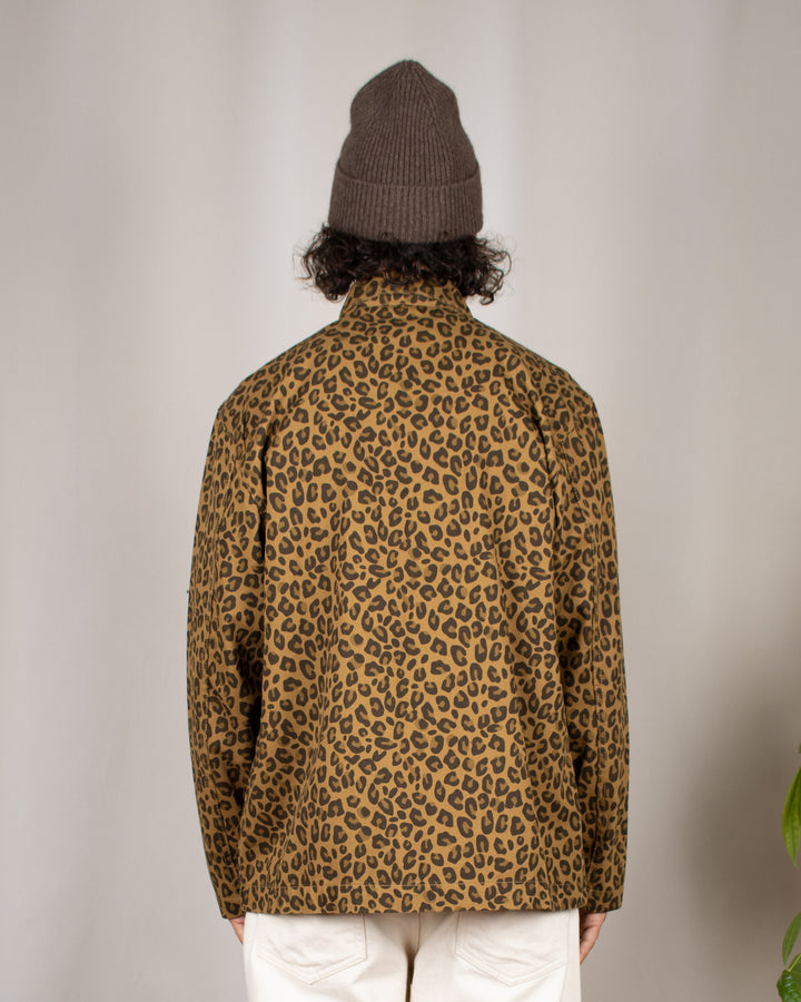 Patterned Easy Chef Shirt Brown Leopard