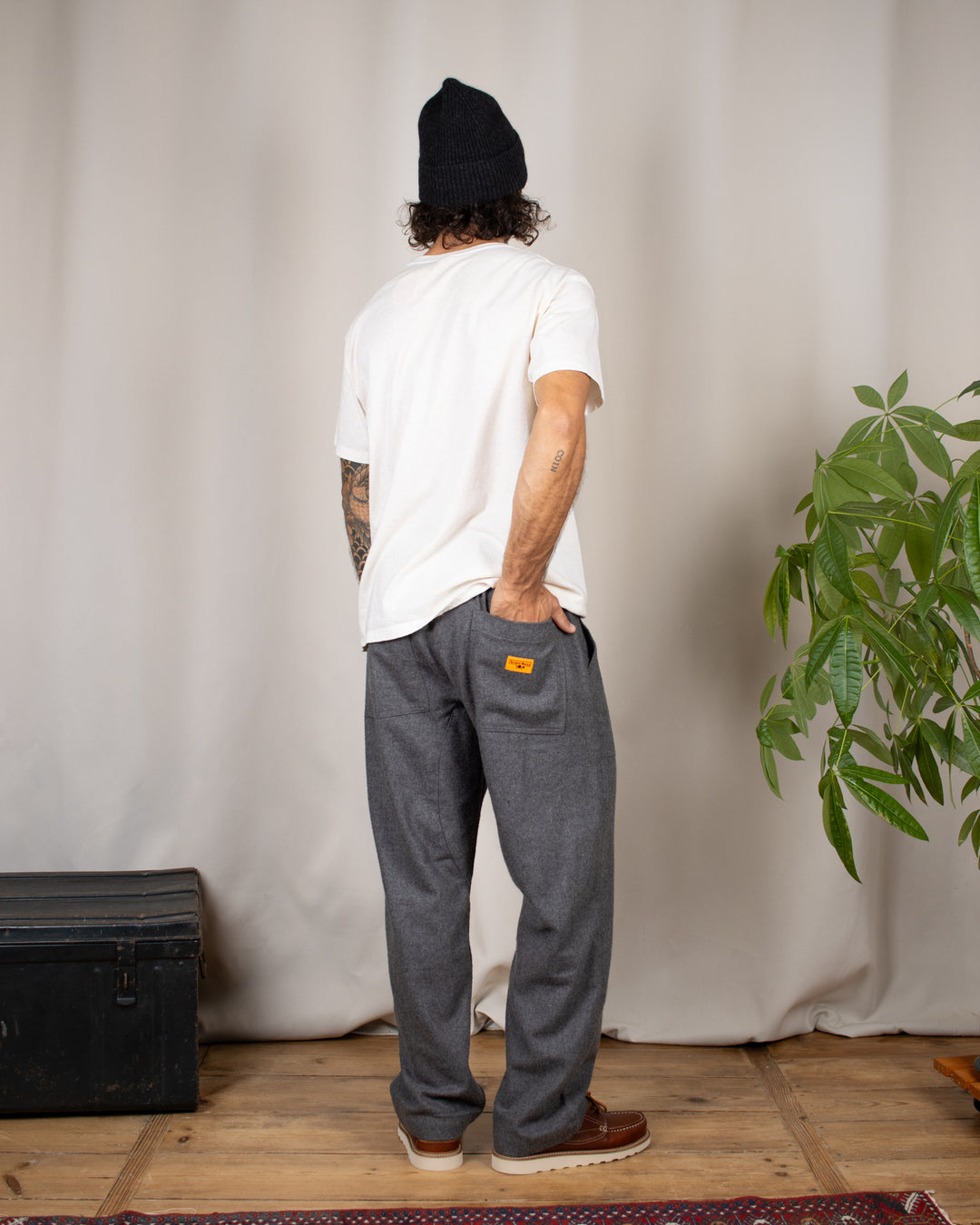 Flannel Chef Pants Charcoal