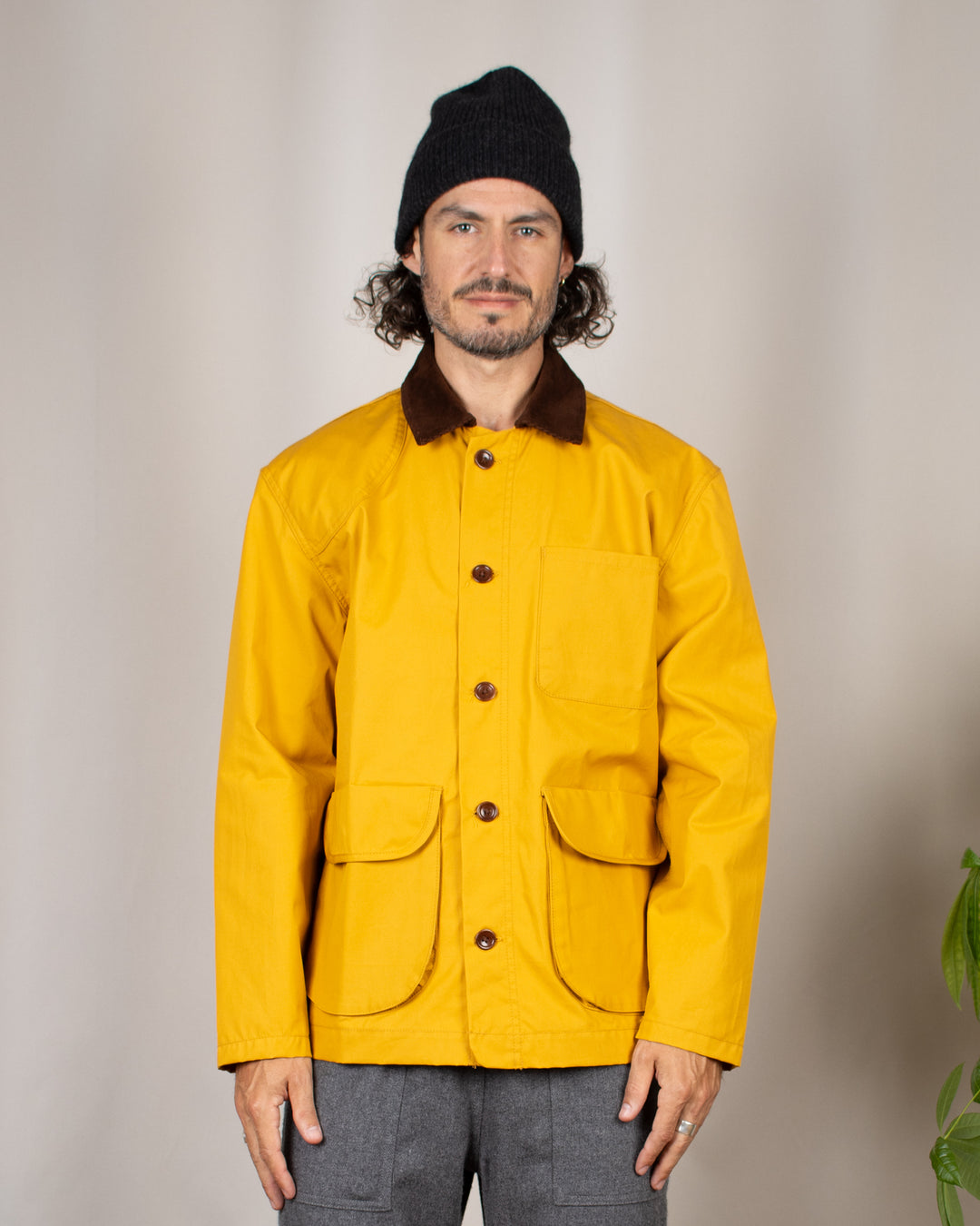 Waxed Barn Coat Ochre