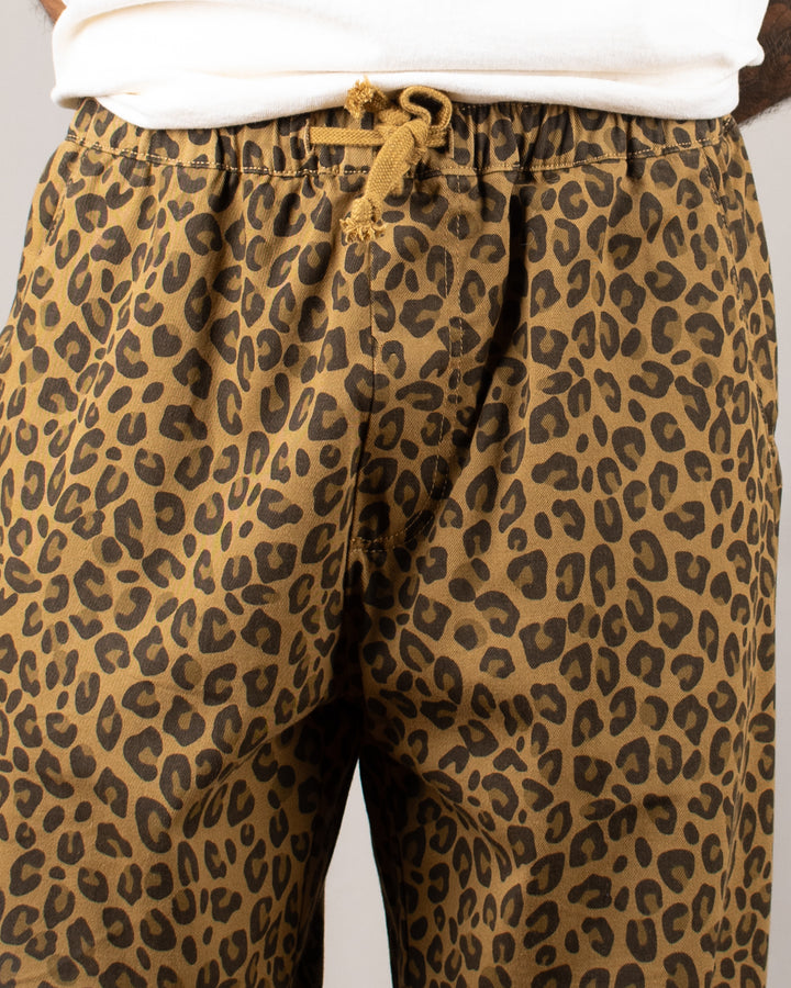 Patterned Easy Chef Pants Brown Leopard