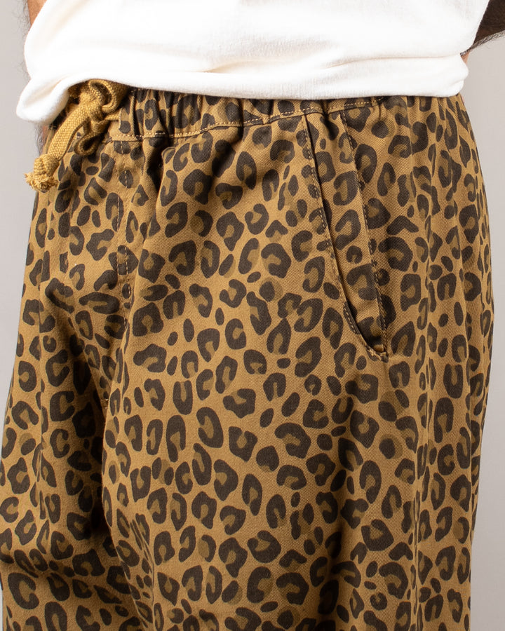 Patterned Easy Chef Pants Brown Leopard