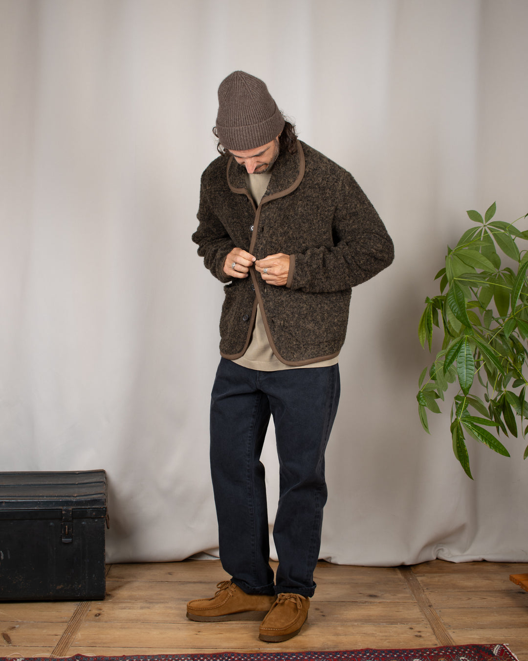 Lancaster Jacket Bouclet Fleece Brown