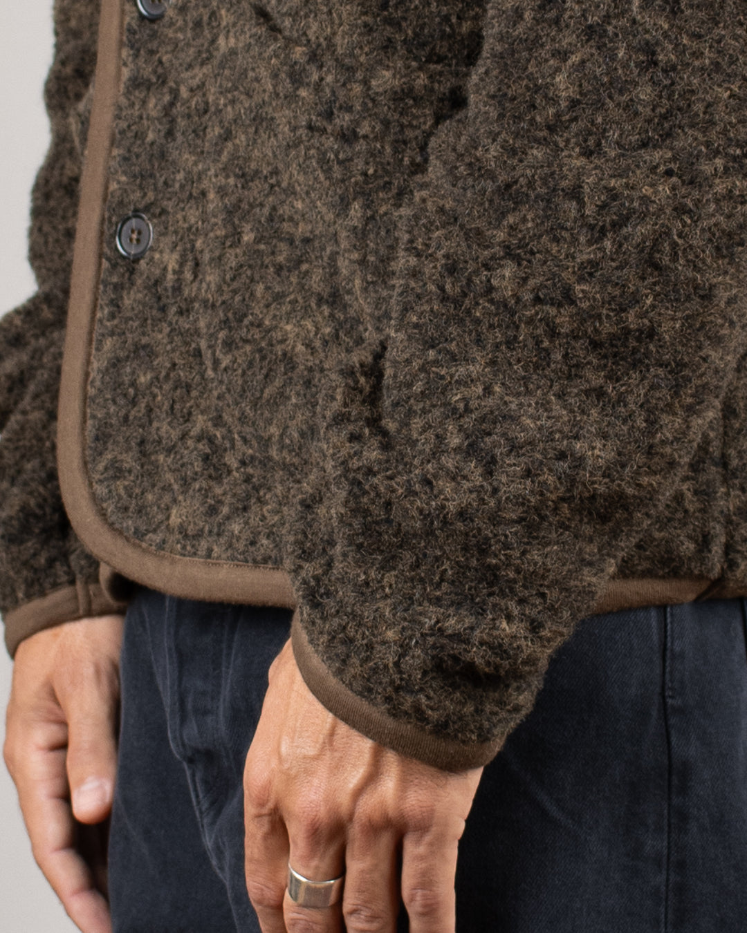 Lancaster Jacket Bouclet Fleece Brown