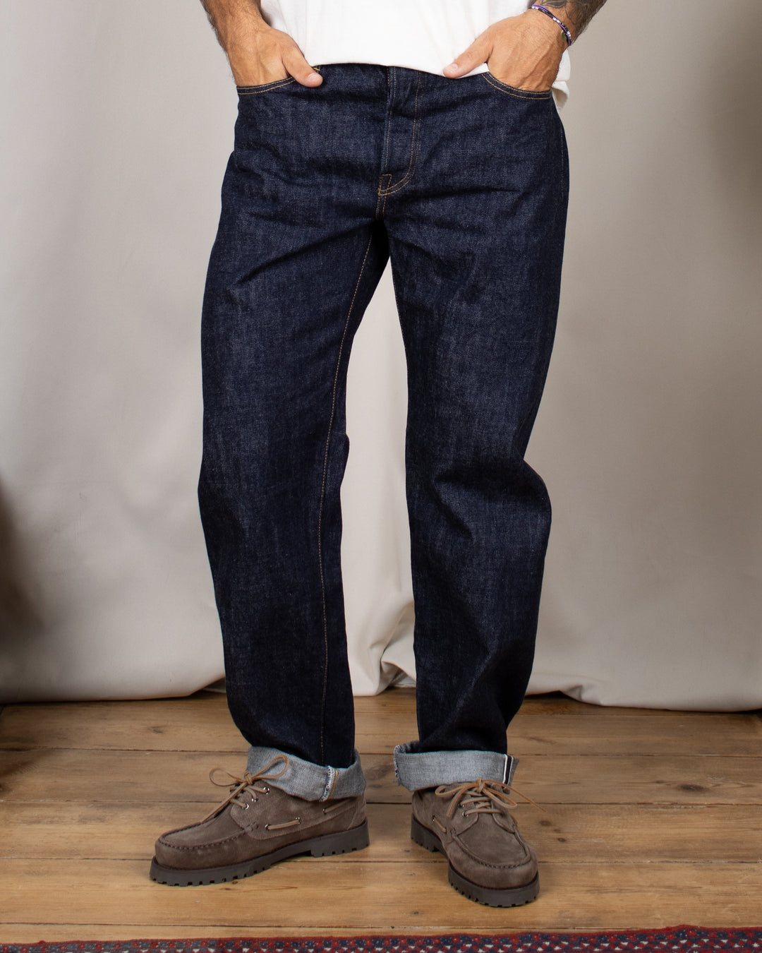 0615 13.5oz Denim Relax Fit One Wash Indigo