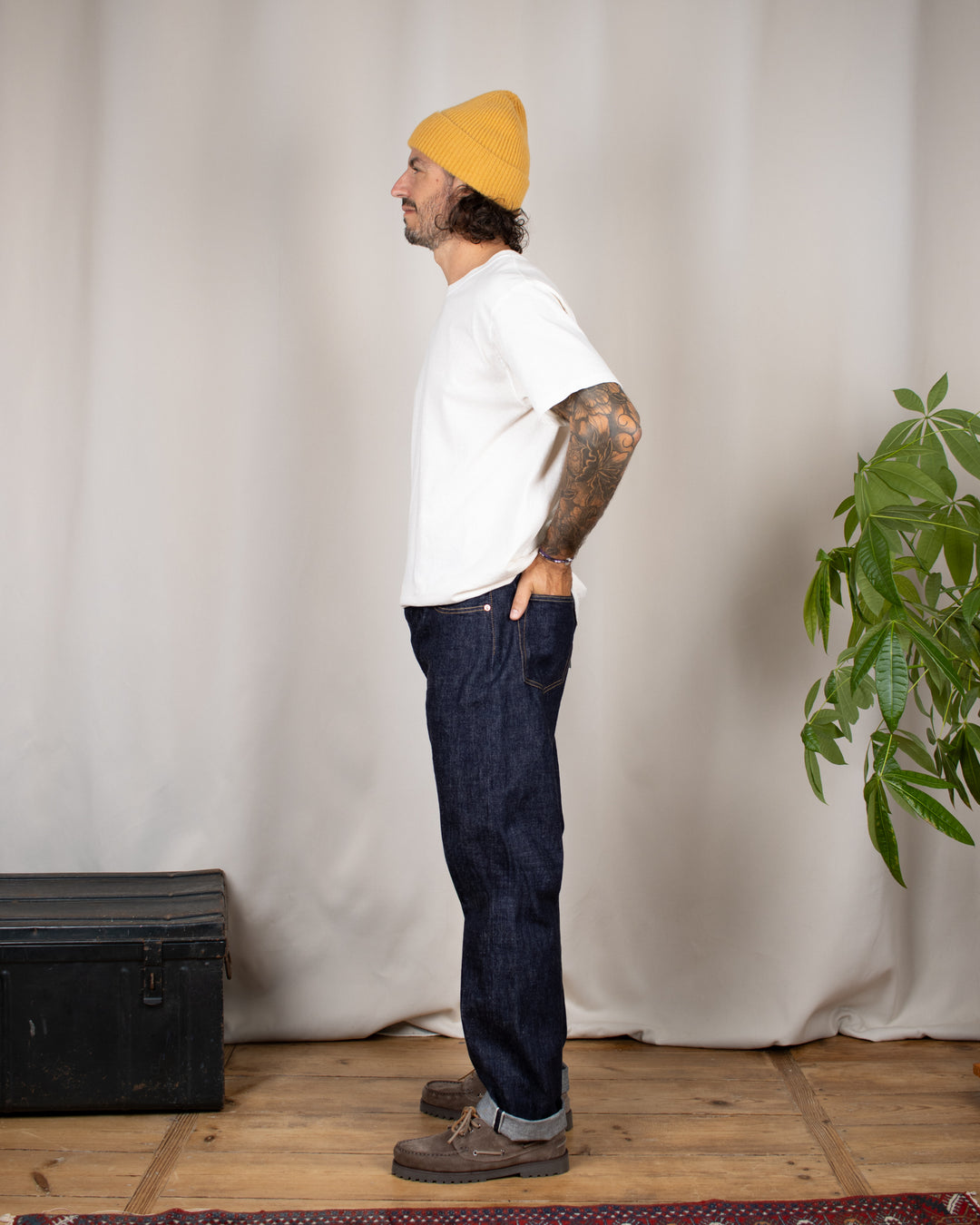 0615 13.5oz Denim Relax Fit One Wash Indigo