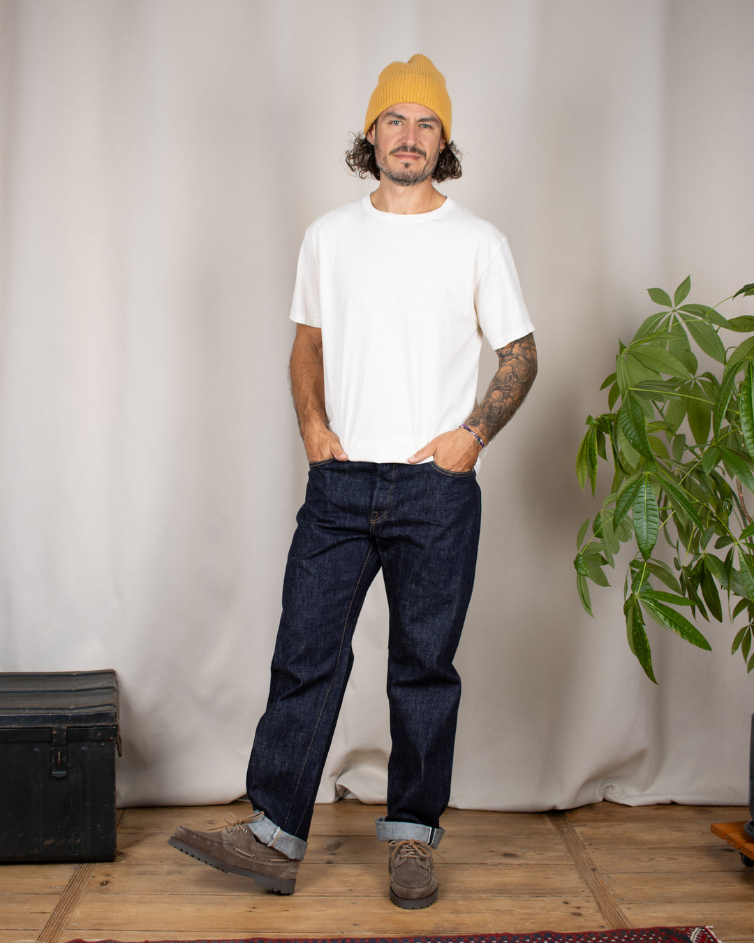 0615 13.5oz Denim Relax Fit One Wash Indigo