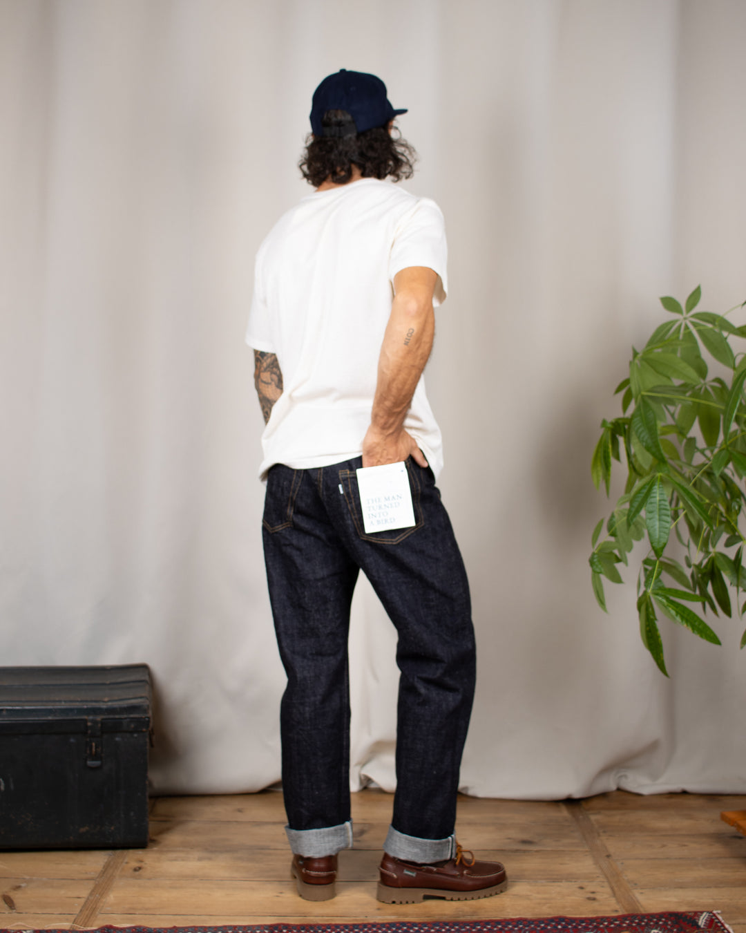 0611 15.5oz Slub Nep Denim Relax Fit One Wash Indigo