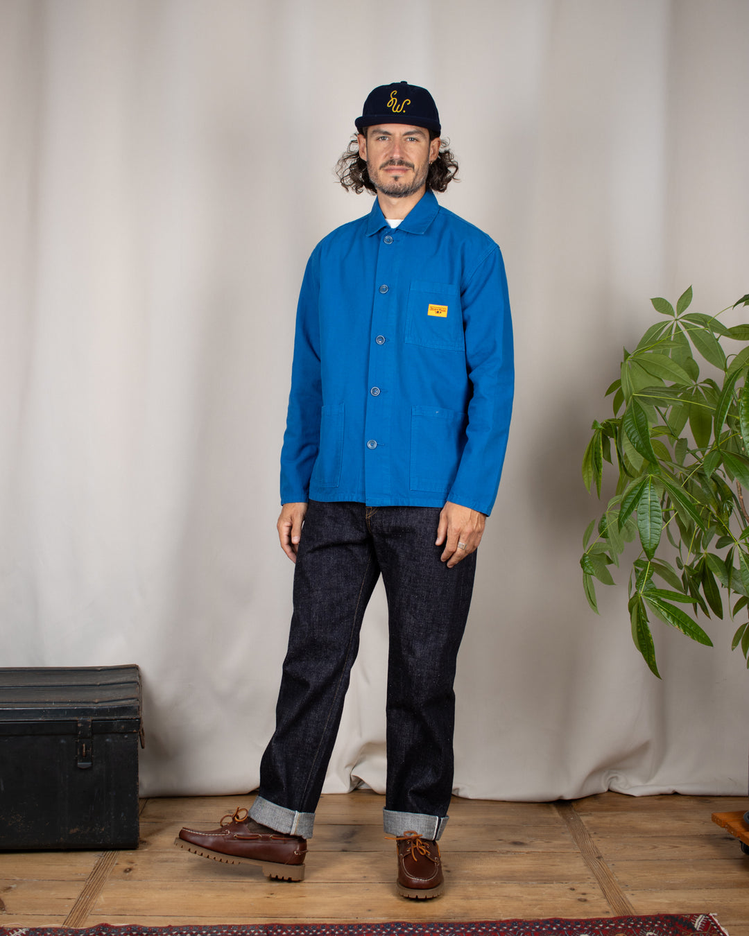 0611 15.5oz Slub Nep Denim Relax Fit One Wash Indigo