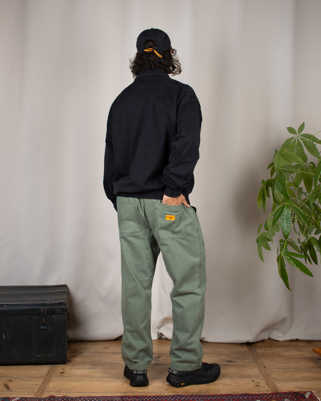 Pigment HBT Chef Pants Olive