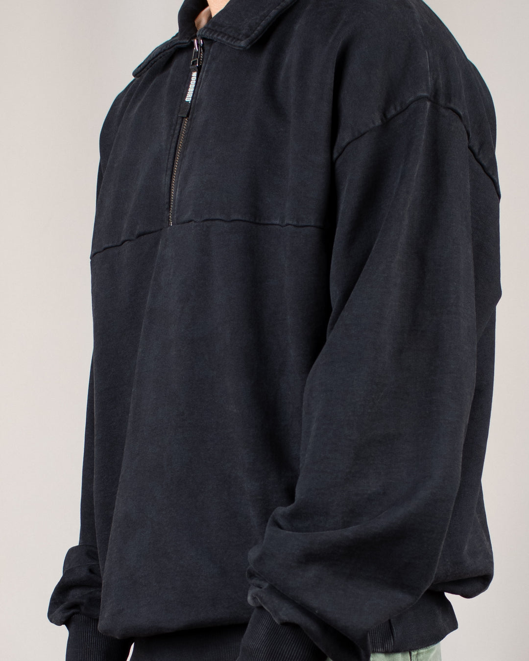 WBLoke Washed Zip Polo Black