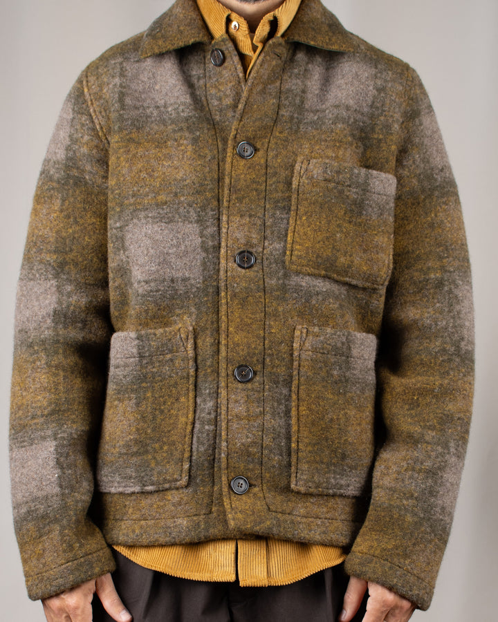 Tag Jacket Techno Melton Check Olive