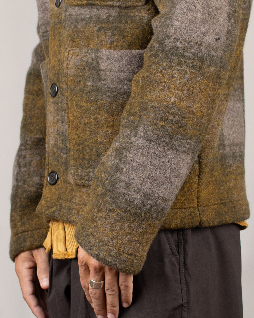 Tag Jacket Techno Melton Check Olive