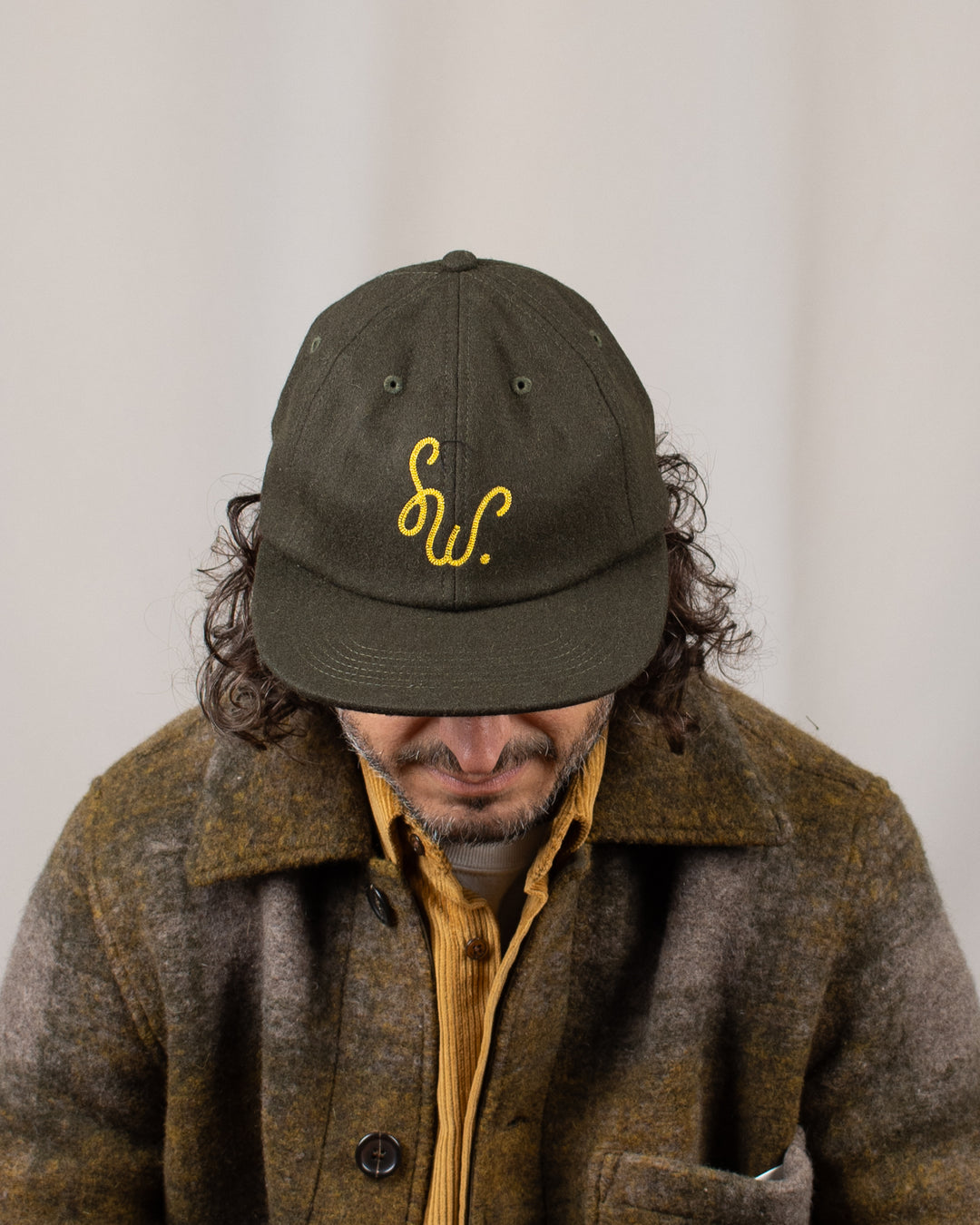 Monogram Cap Dark Moss
