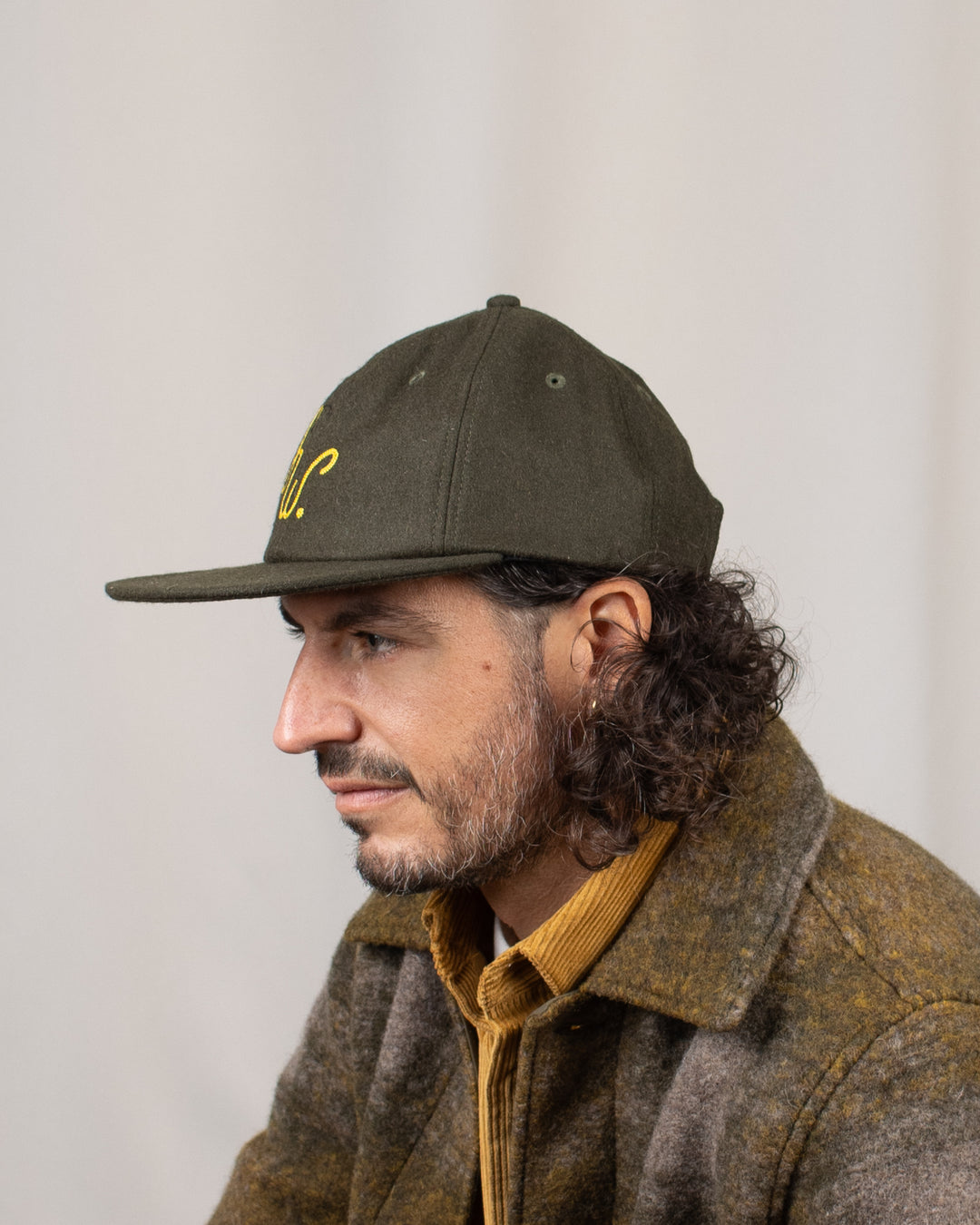 Monogram Cap Dark Moss