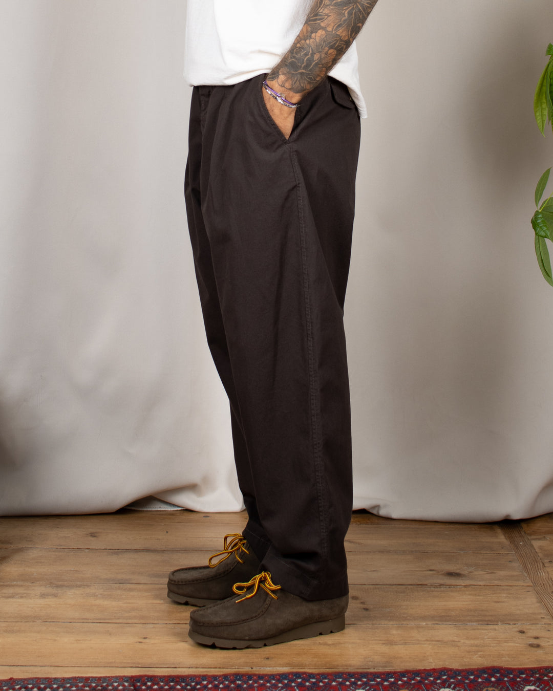 Oxford Pant Micro Canvas Brown